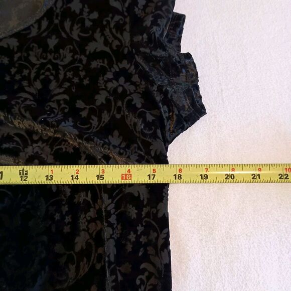 Women's Whimsigoth Fairygrunge Size LARGE Velvet Burnout Dark Acadamia - Picture 5 of 7